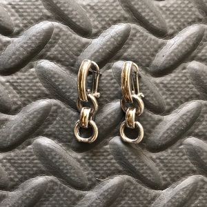 Silver drop earrings